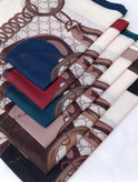 روسری حریر نخ دست دوز طرح گوچی