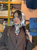 مینی اسکارف ابریشم کالکشن مشکی