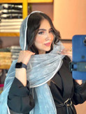 شال توری کالکشن آبی آسمانی