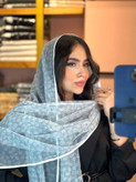 شال توری کالکشن آبی آسمانی