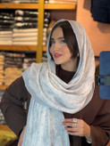 شال نخی کالکشن آبی آسمانی