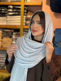 شال نخی کالکشن آبی آسمانی