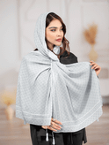شال نخی کالکشن آبی آسمانی