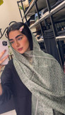 شال حریر کالکشن سبز سیج