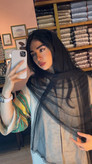 شال تور دور گیپور نگین نقره ای و مشکی